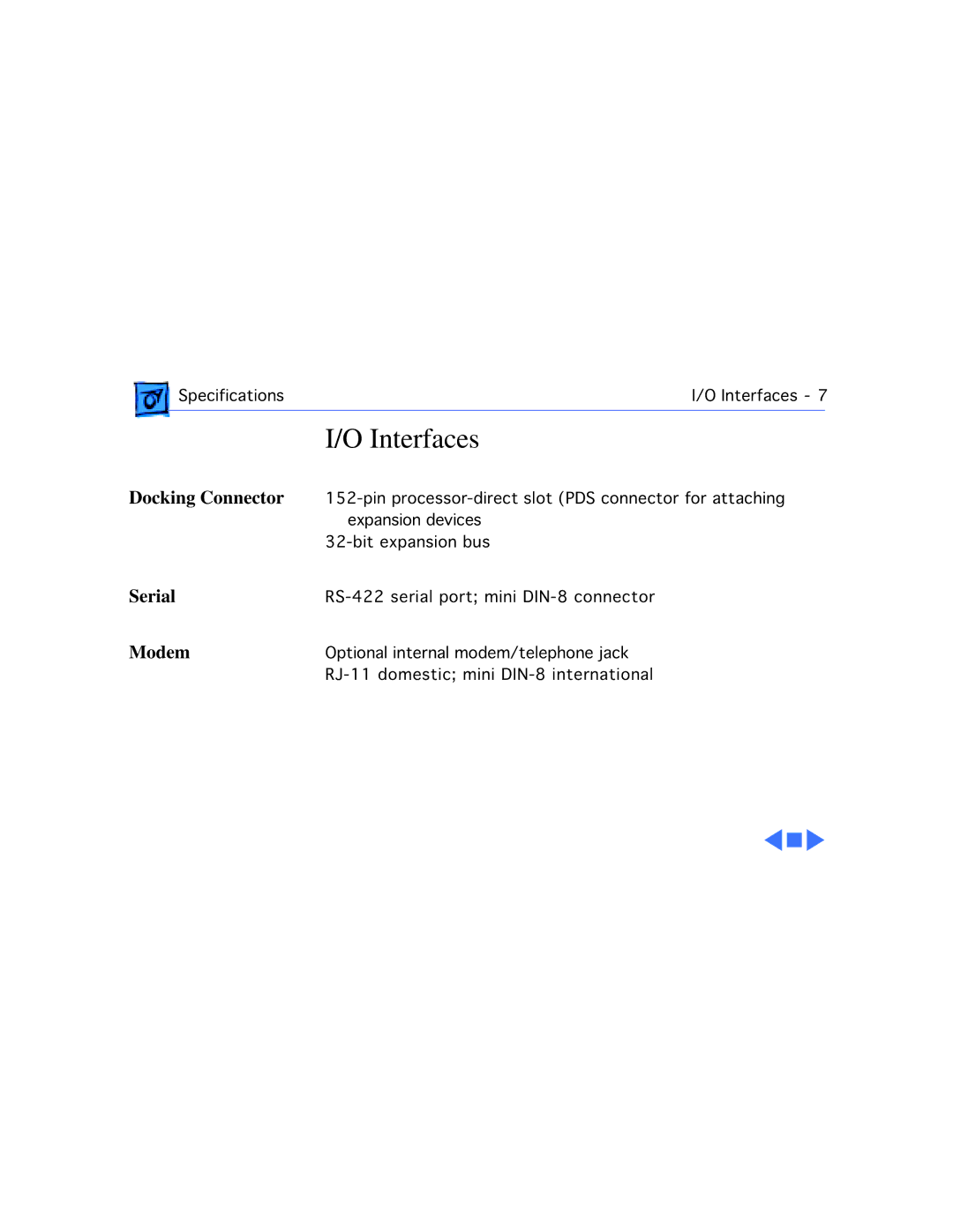 Apple 210 manual Interfaces 