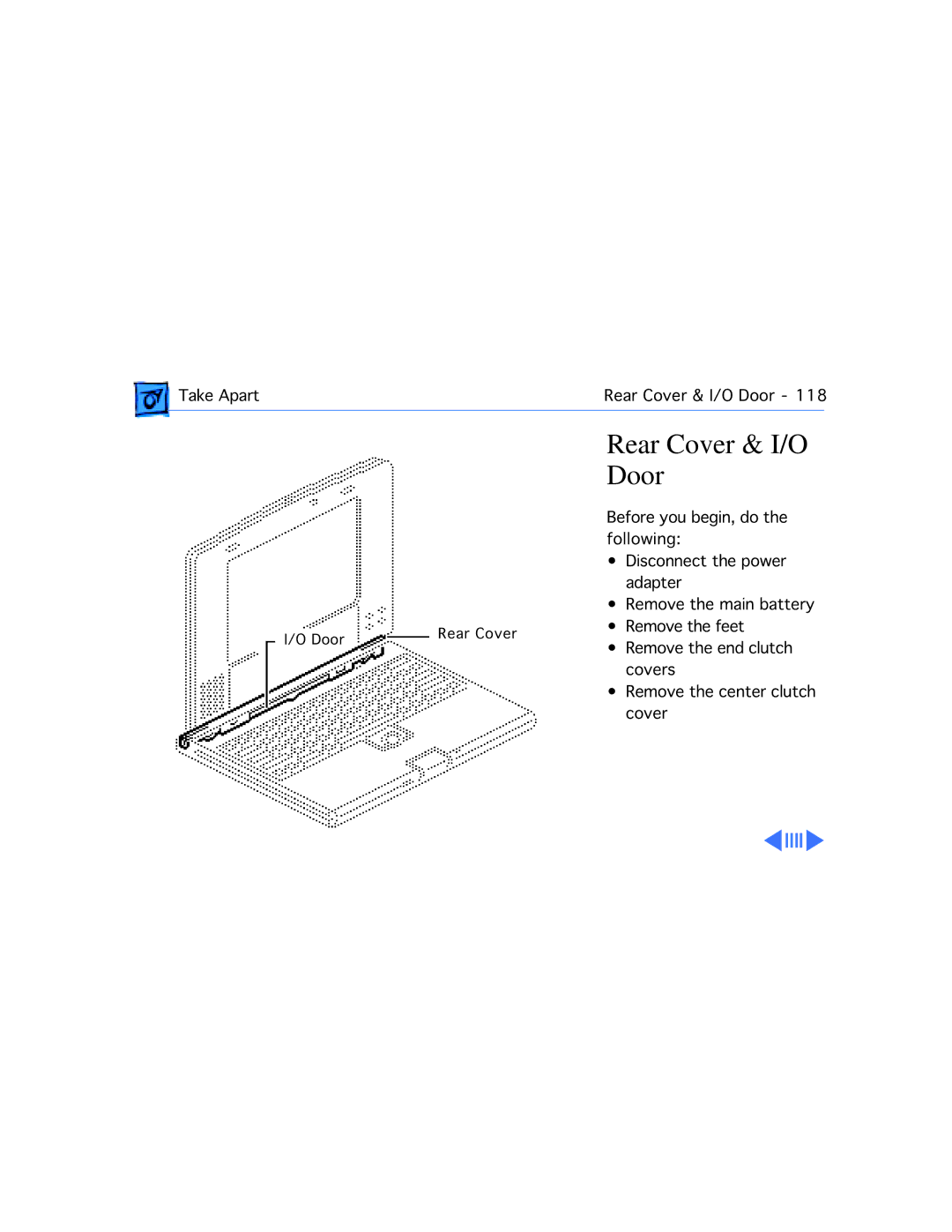 Apple 210 manual Rear Cover & I/O, Door 