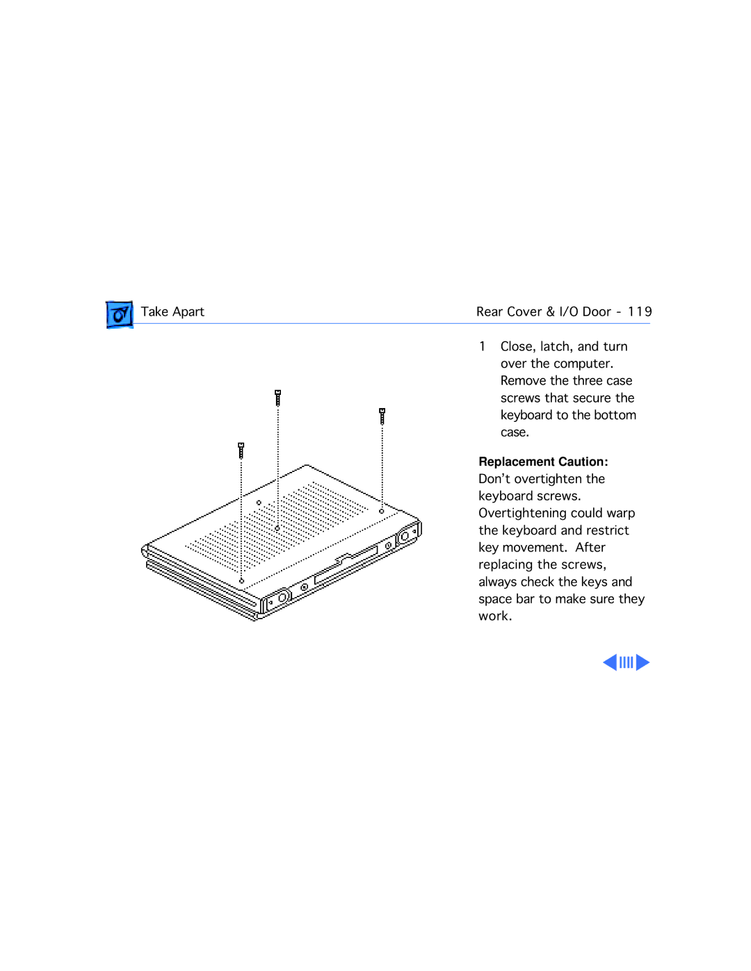 Apple 210 manual Don’t overtighten 