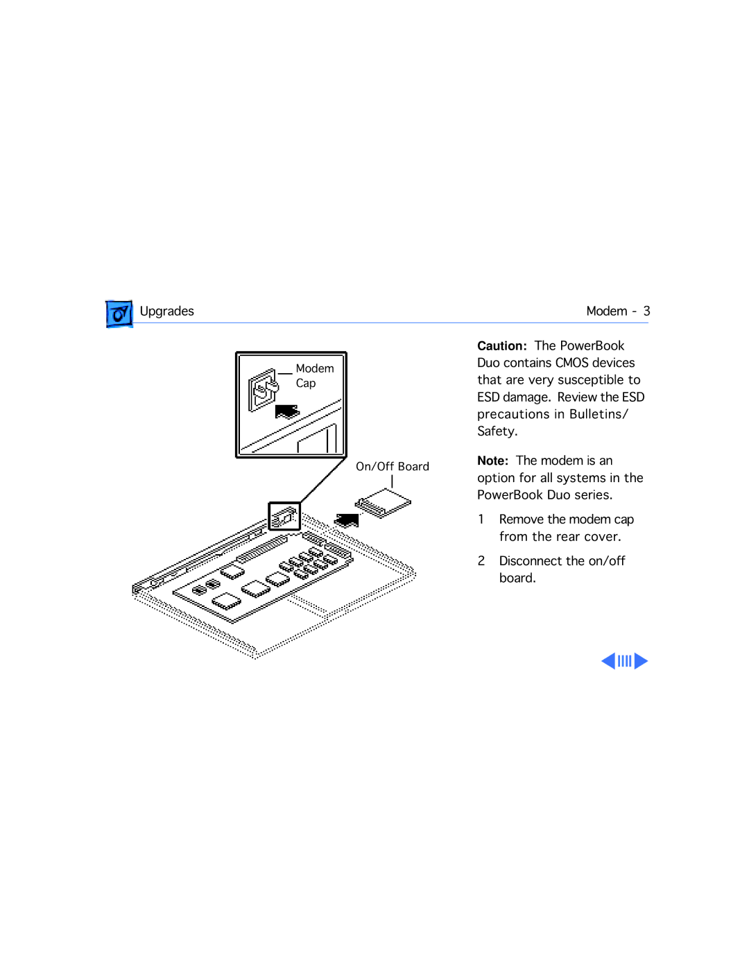 Apple 210 manual Upgrades Modem 