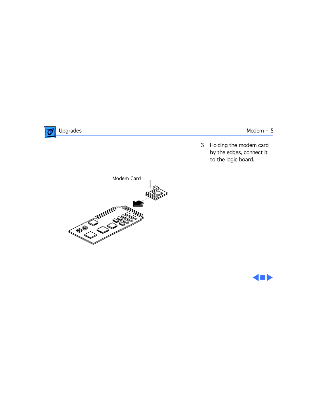 Apple 210 manual Modem Card 