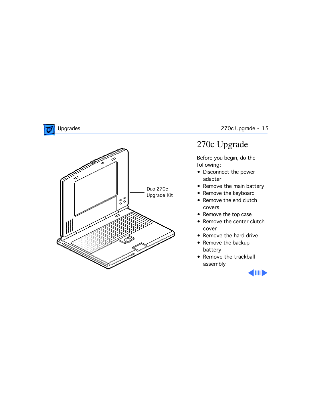 Apple 210 manual 270c Upgrade 