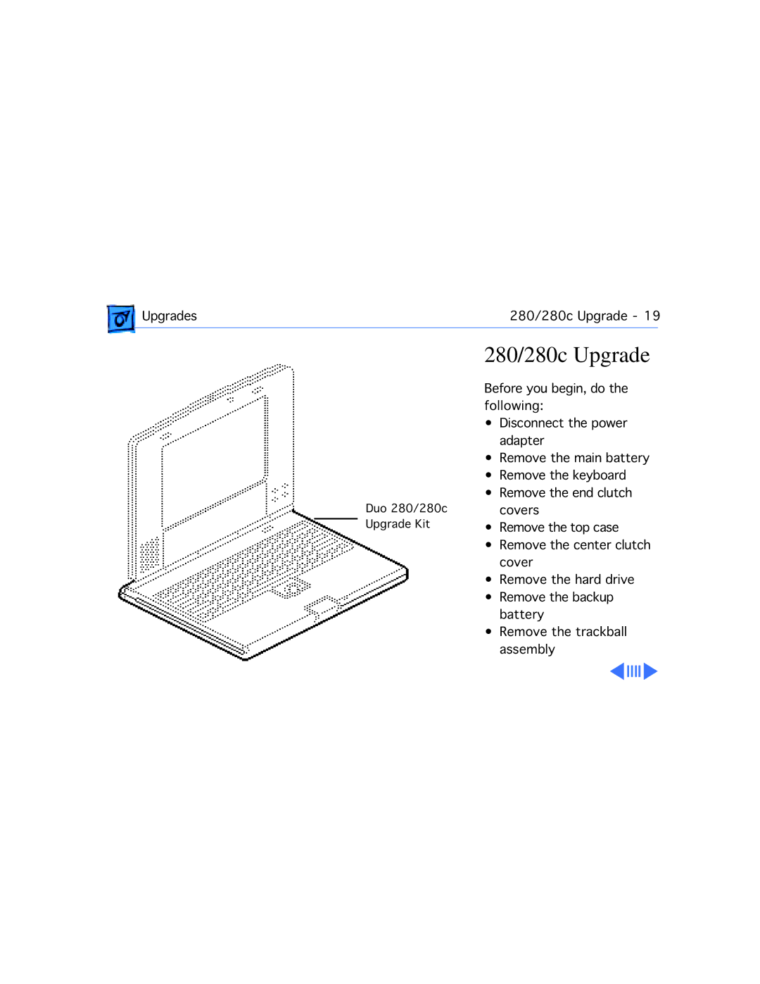 Apple 210 manual 280/280c Upgrade 