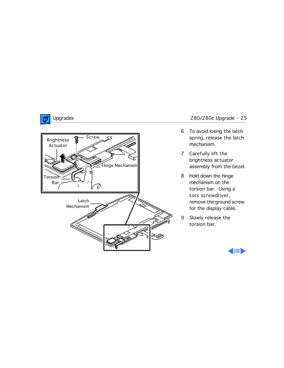 Apple 210 manual To avoid losing the latch 