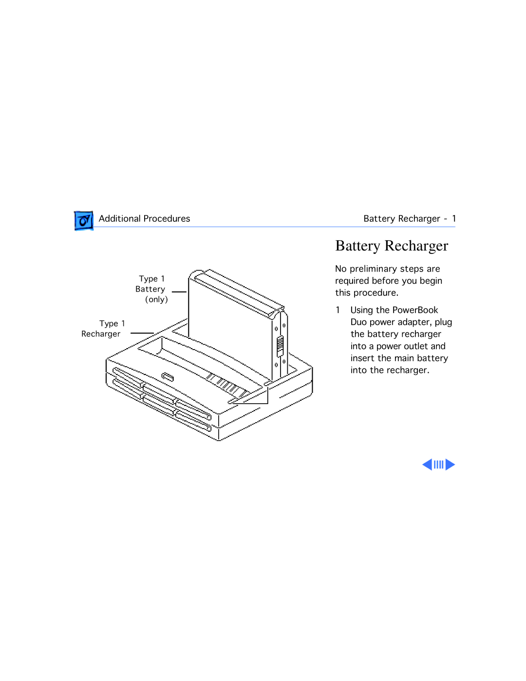 Apple 210 manual Battery Recharger 