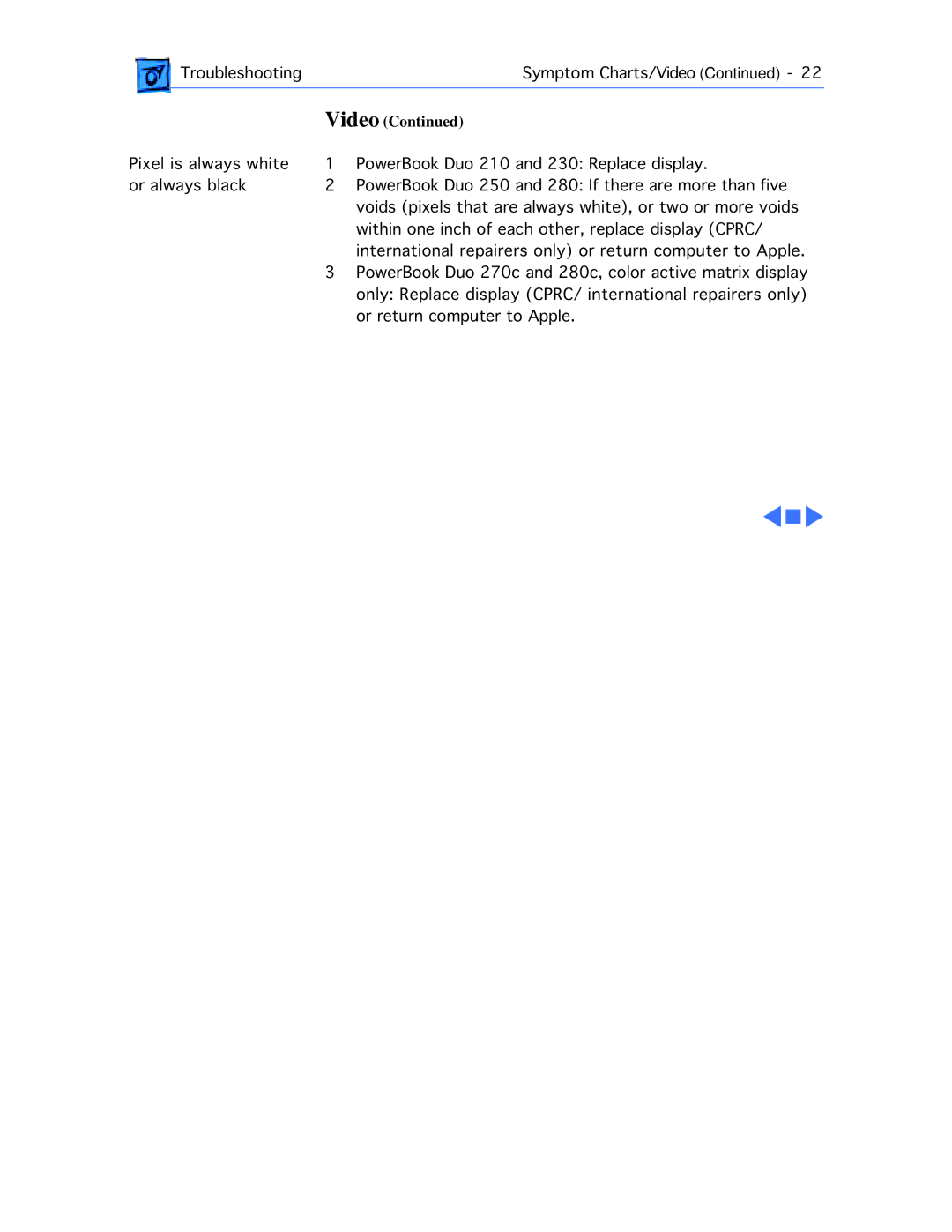 Apple 210 manual Video 