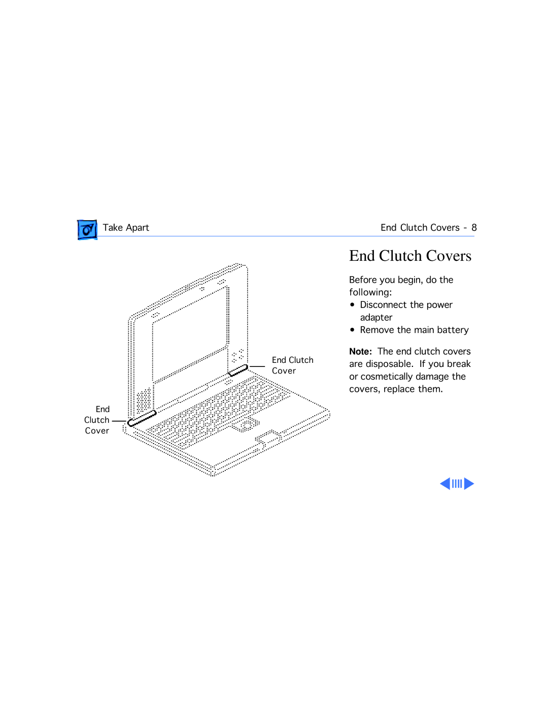 Apple 210 manual End Clutch Covers 