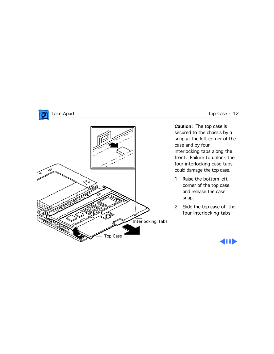 Apple 210 manual Interlocking Tabs 