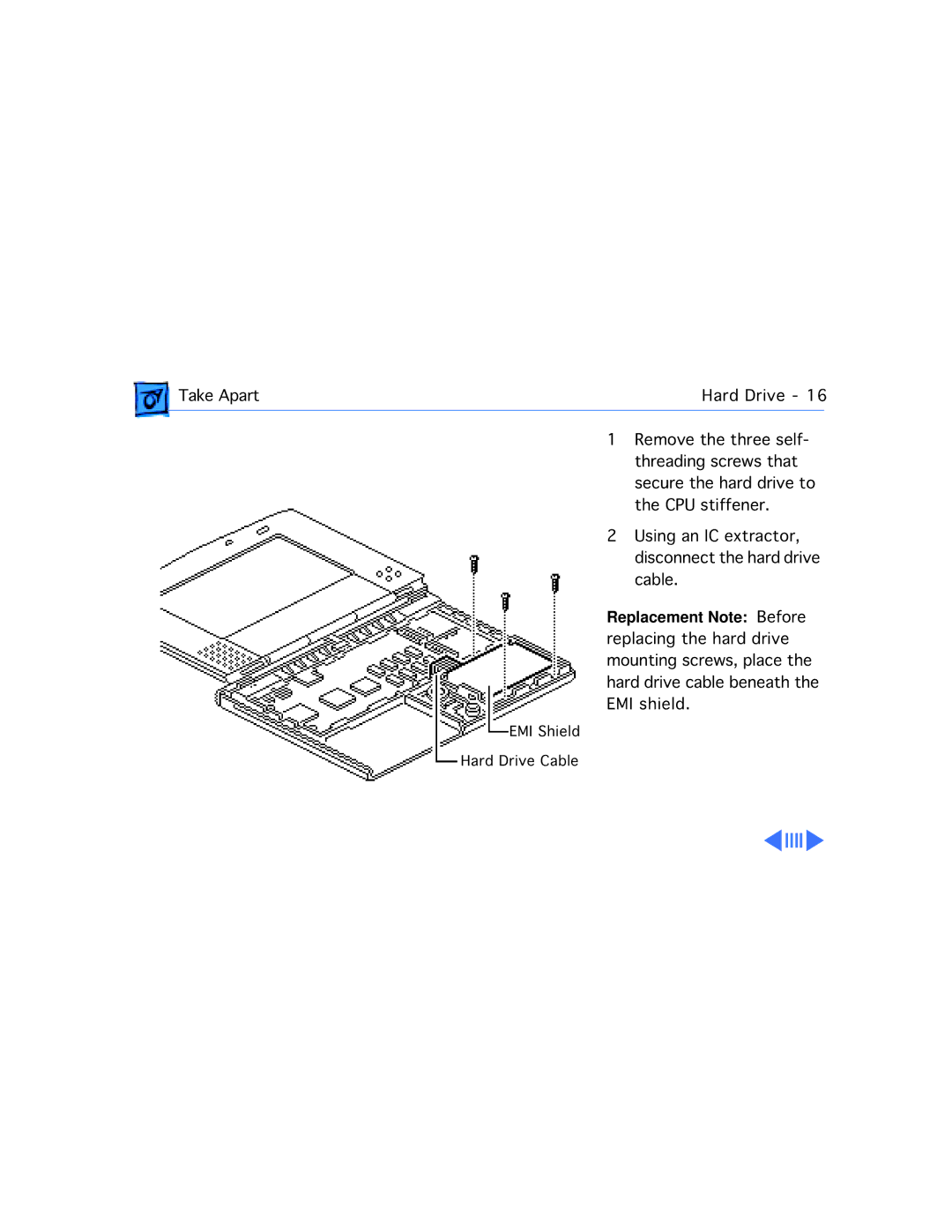 Apple 210 manual Replacement Note Before 