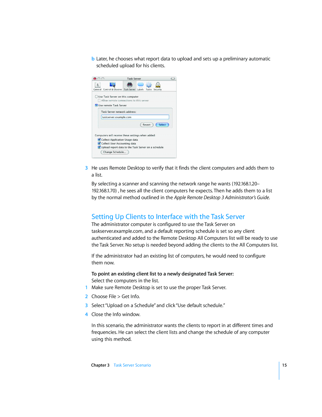 Apple 216 manual Setting Up Clients to Interface with the Task Server 