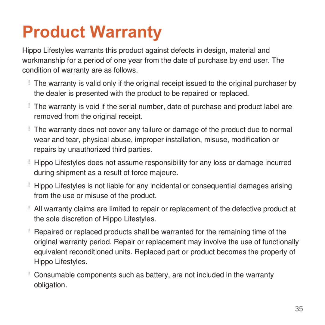 Apple 2210 manual Product Warranty 