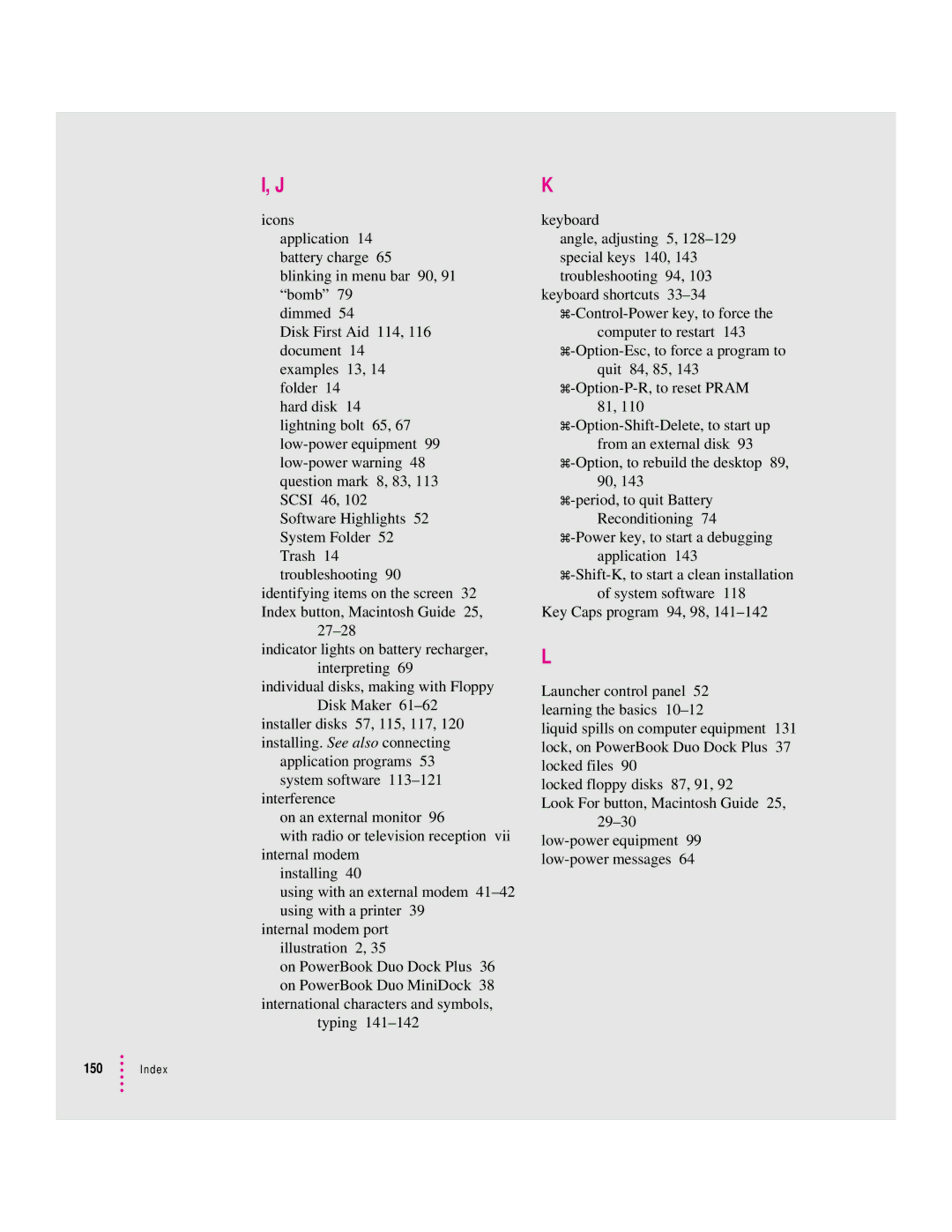 Apple 2300 Series manual Index 