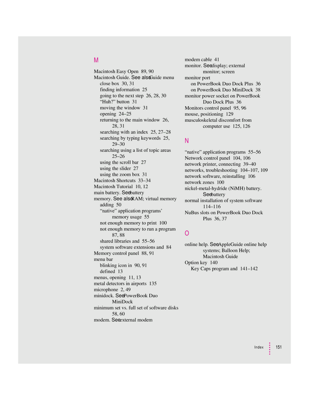 Apple 2300 Series manual Index 