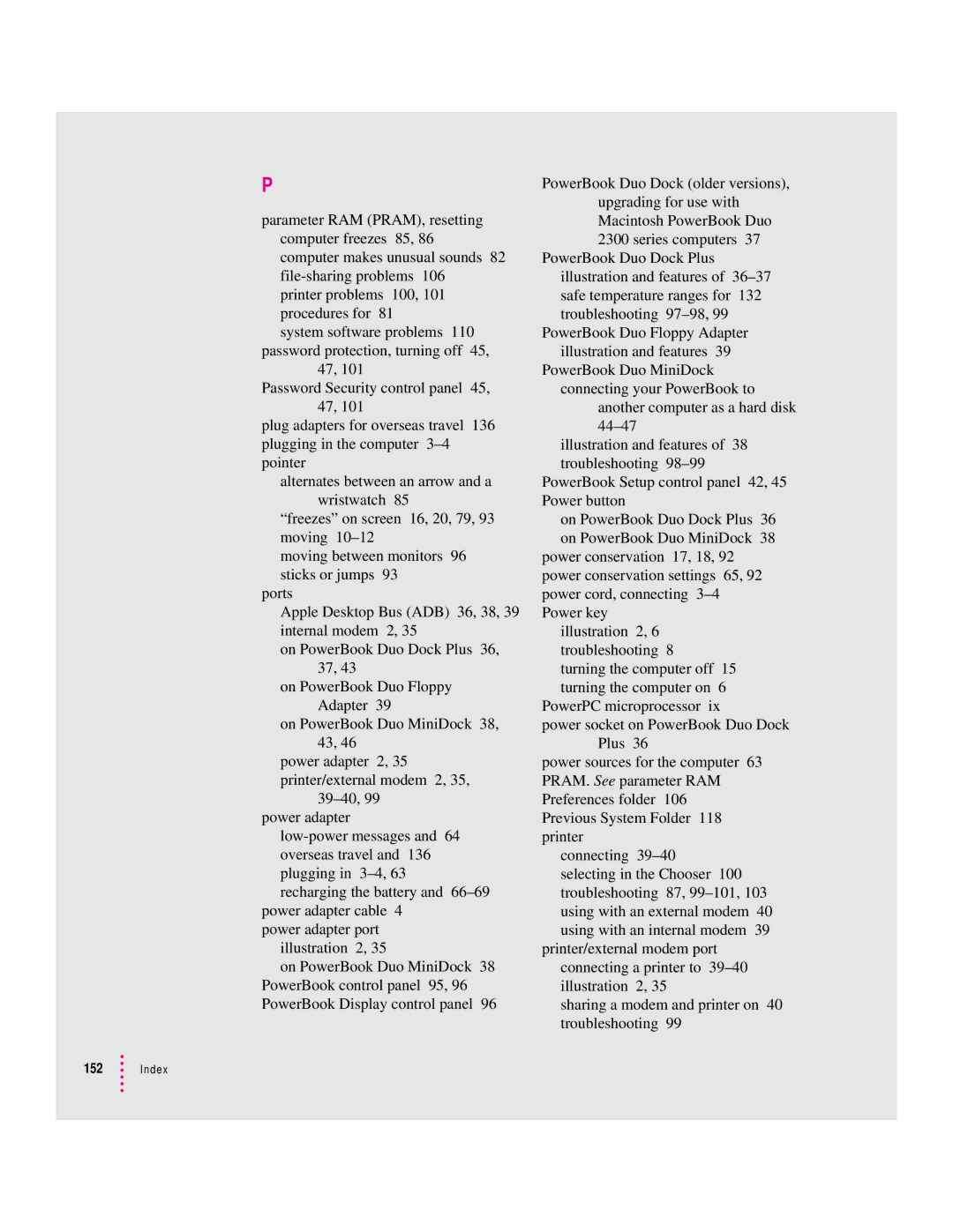 Apple 2300 Series manual Index 