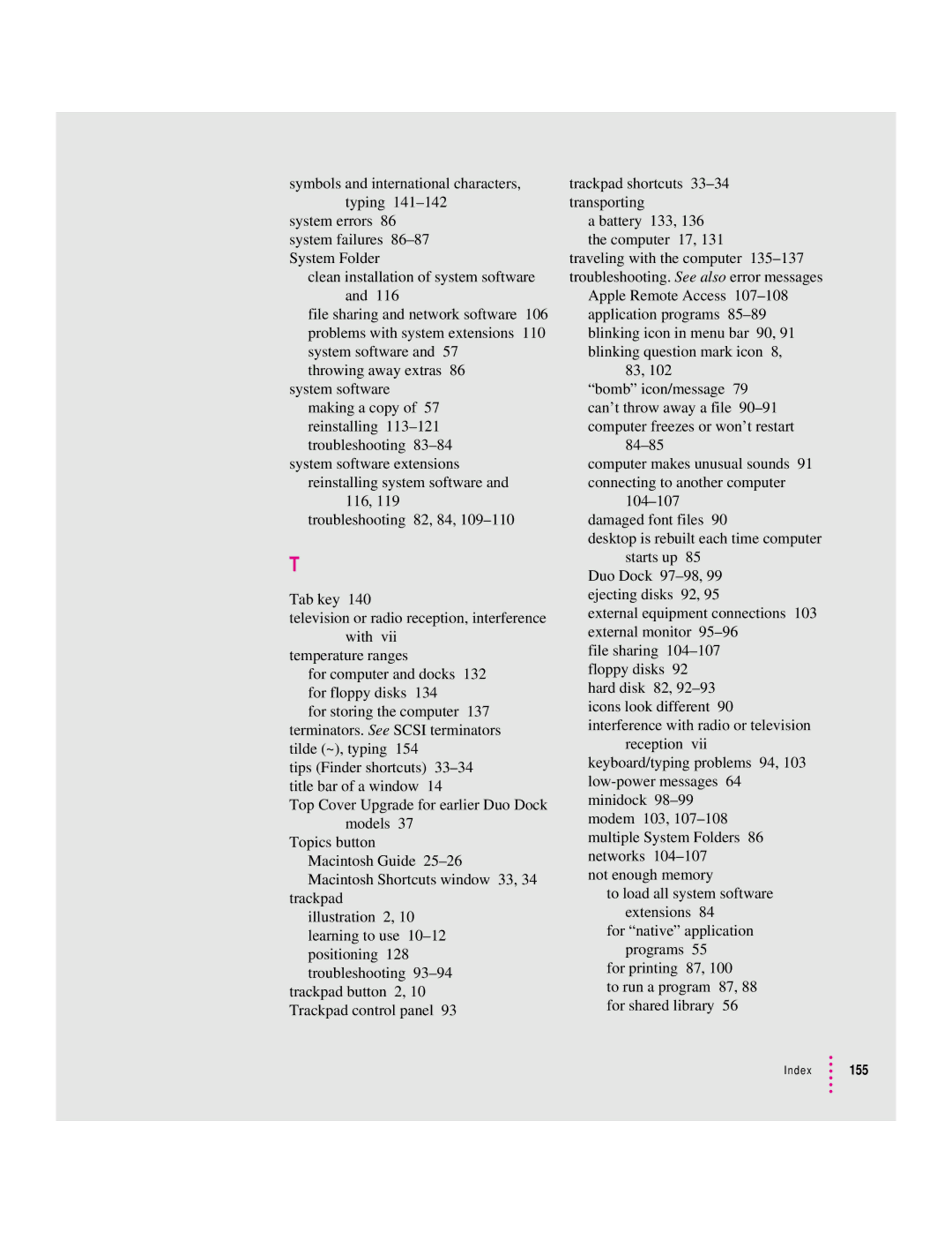 Apple 2300 Series manual Index 