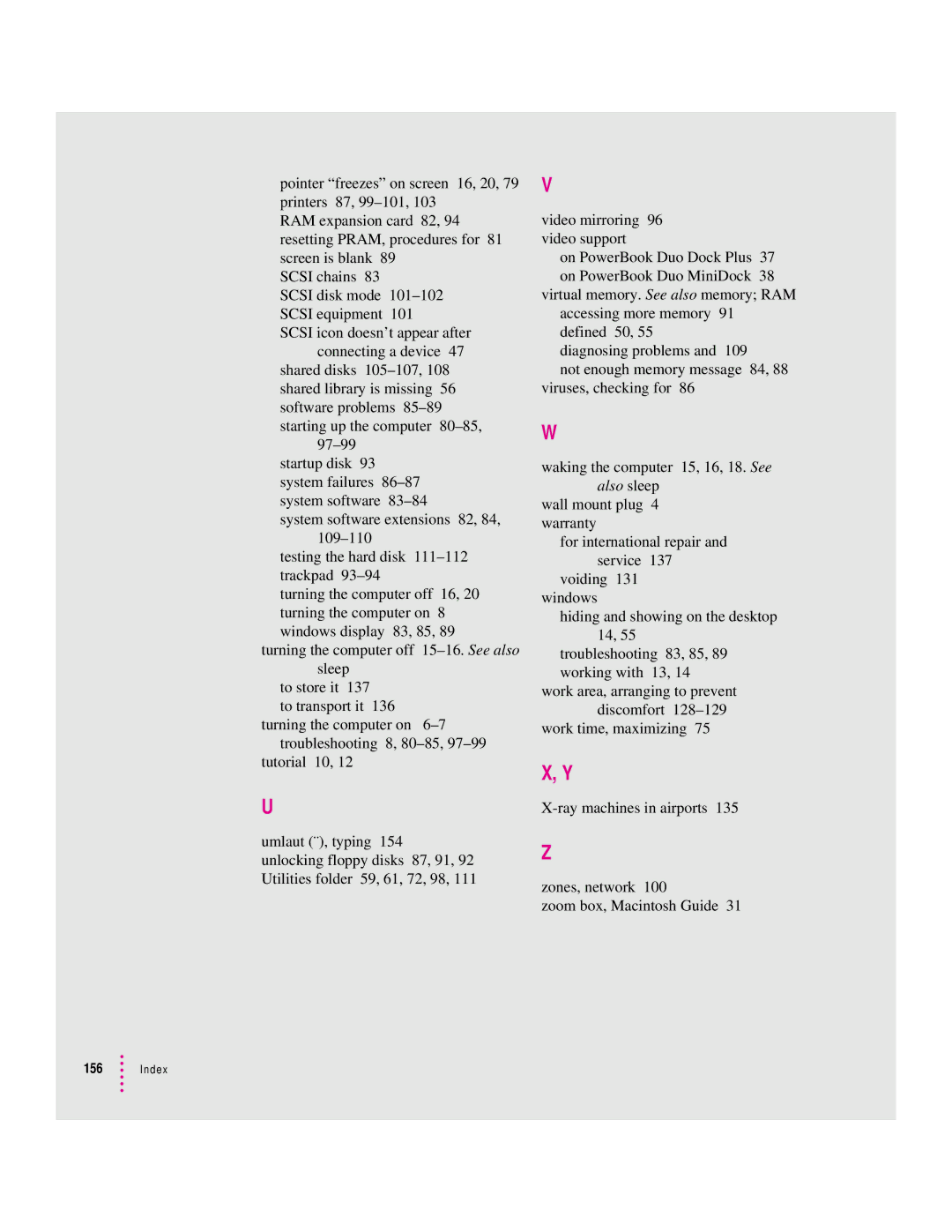 Apple 2300 Series manual Index 