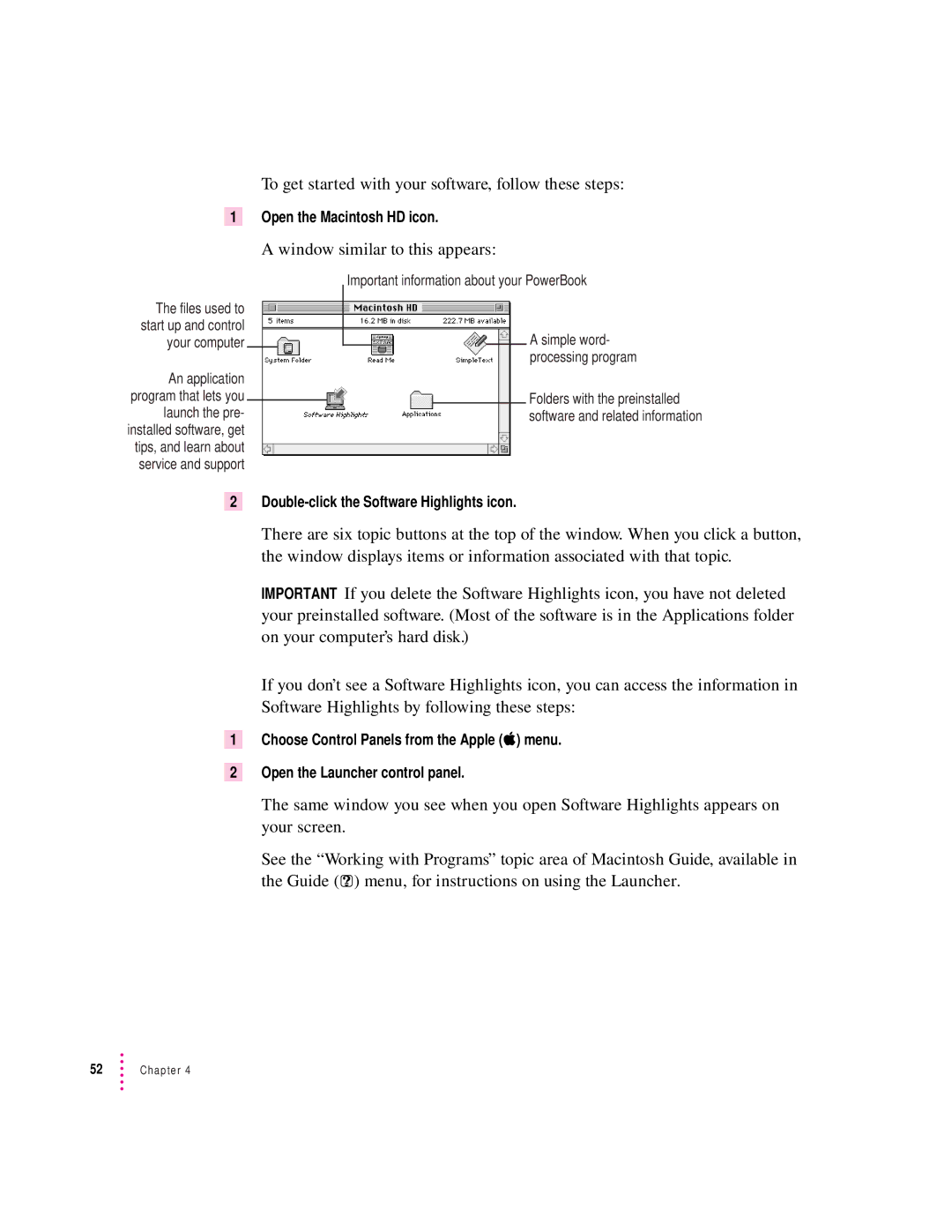 Apple 2300 Series manual To get started with your software, follow these steps 