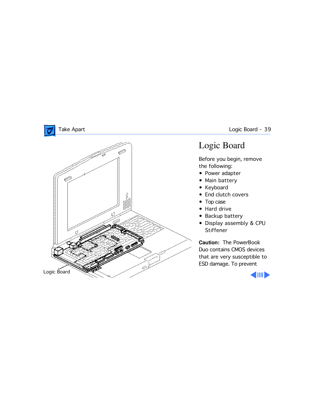 Apple 2300C manual Logic Board 