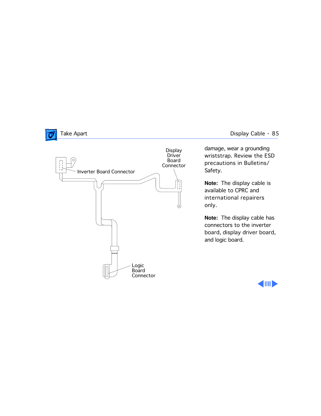 Apple 2300C manual Take Apart Display Cable 