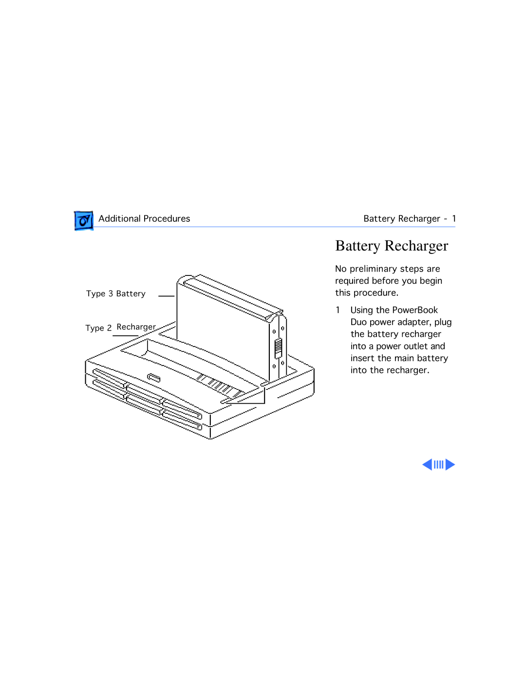 Apple 2300C manual Battery Recharger 