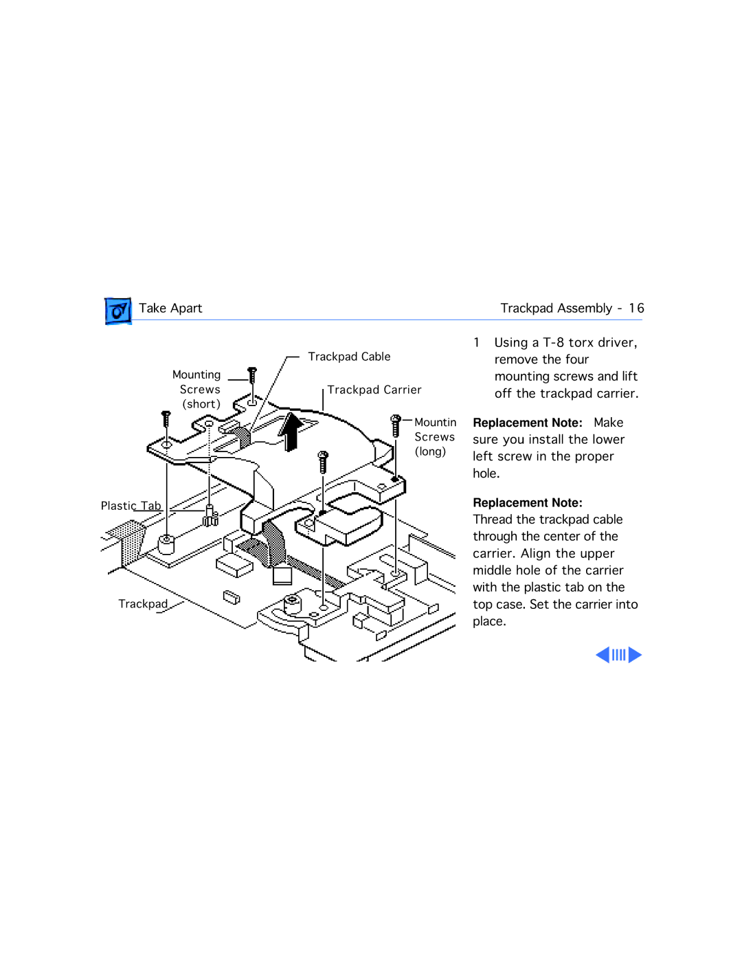 Apple 2300C manual Replacement Note Make 