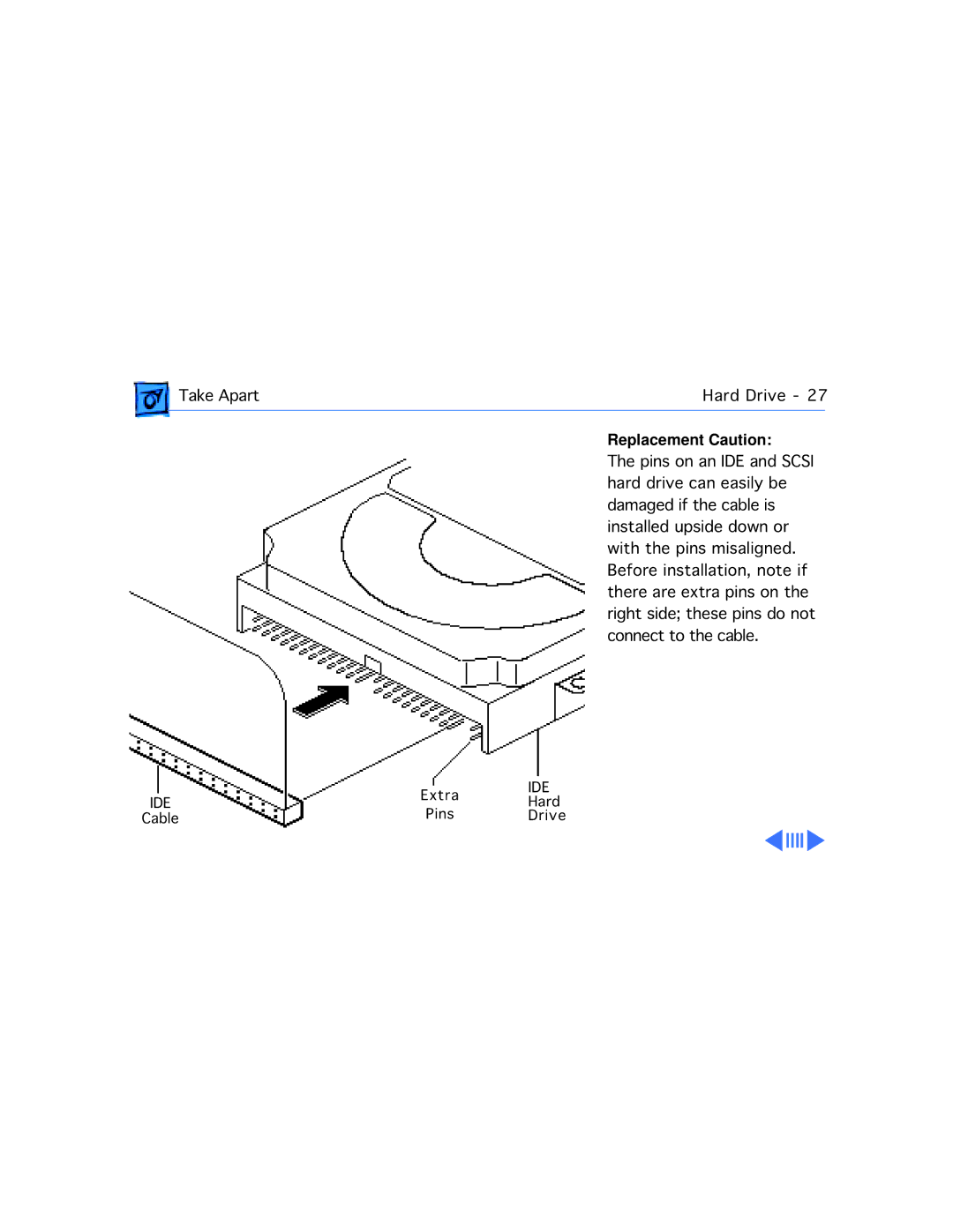 Apple 2300C manual Replacement Caution 