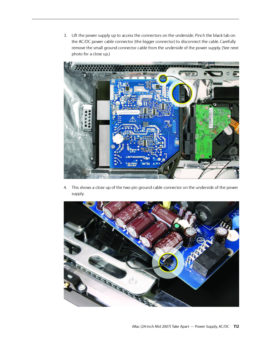 Apple 24-inch mid 2007 manual IMac 24-inch Mid 2007 Take Apart Power Supply, AC/DC  