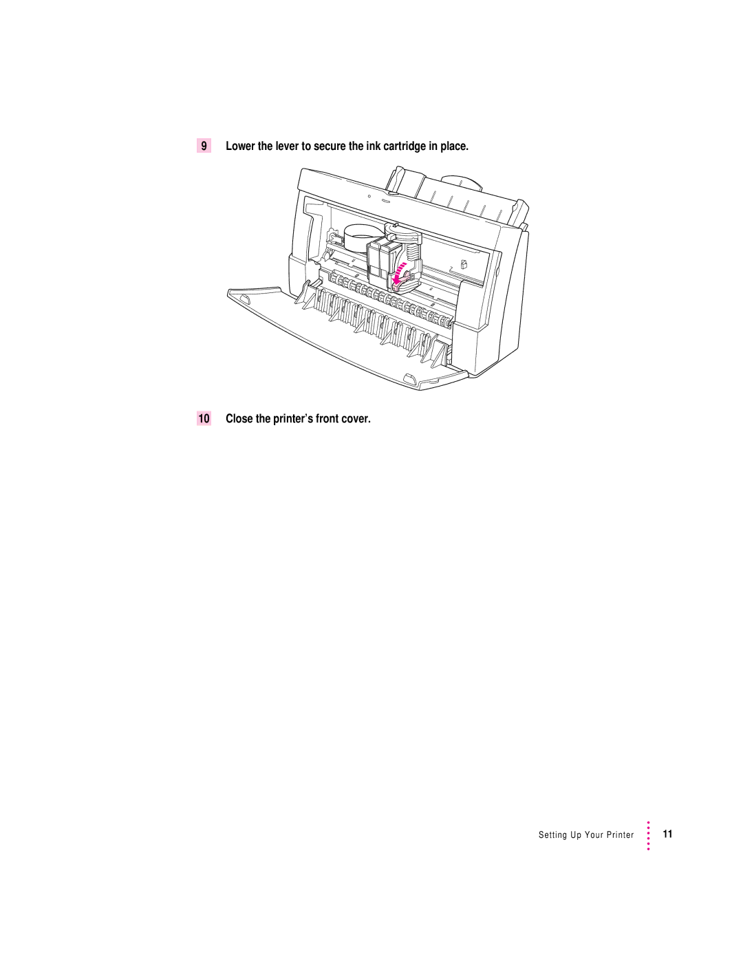 Apple 2400 manual Setting Up Your Printer 