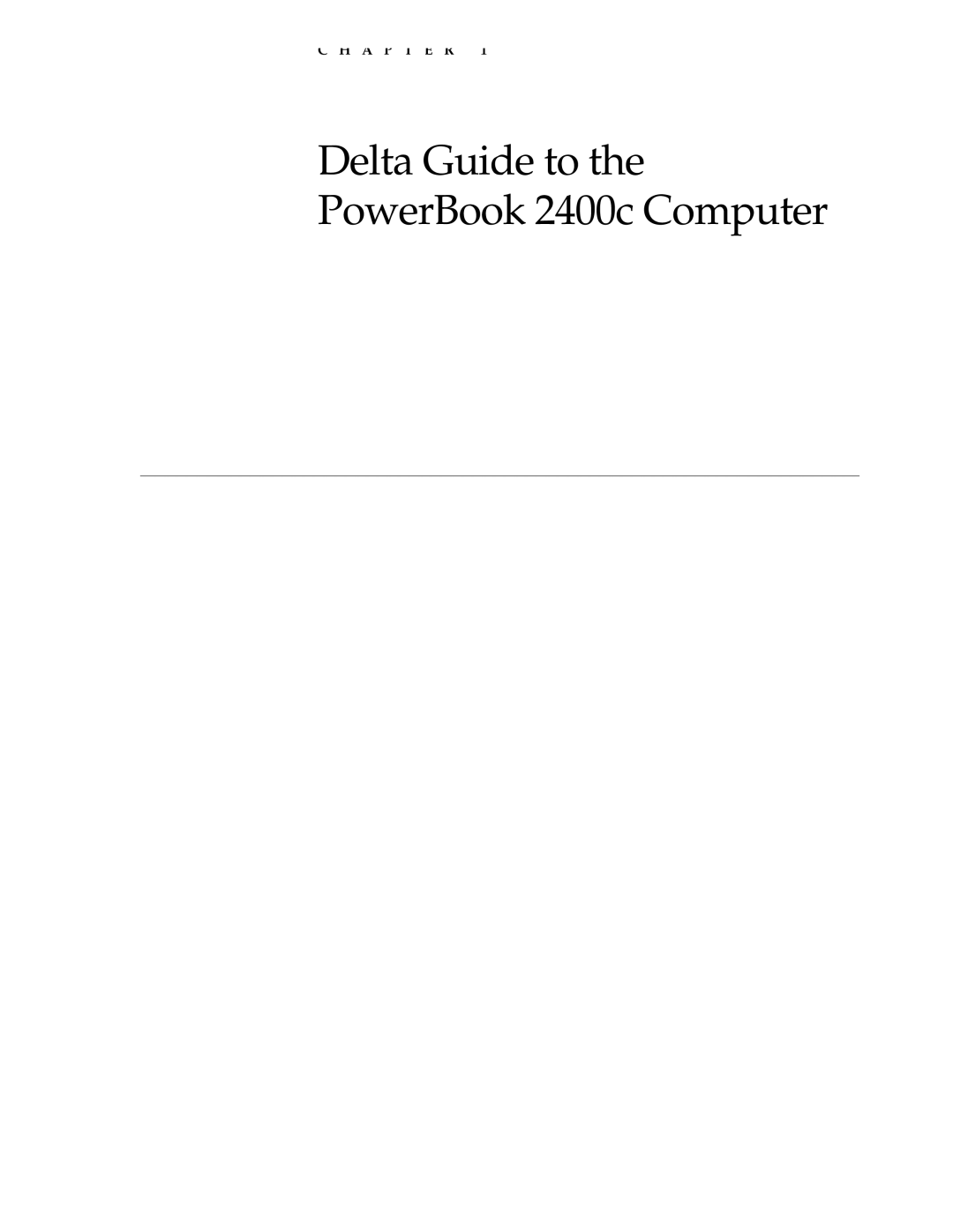 Apple 2400C manual Delta Guide to the PowerBook 2400c Computer 