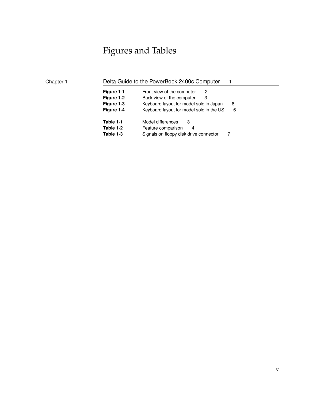 Apple 2400C manual Figures and Tables 