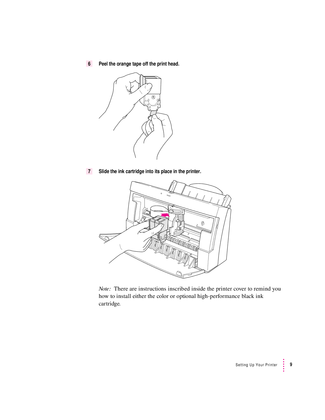 Apple 2500 manual Setting Up Your Printer 