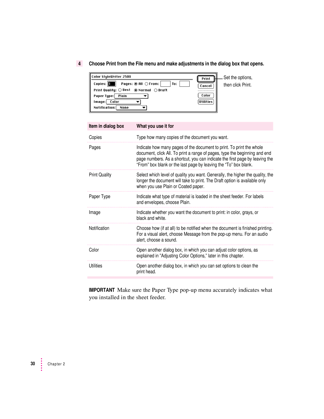 Apple 2500 manual When you use Plain or Coated paper 