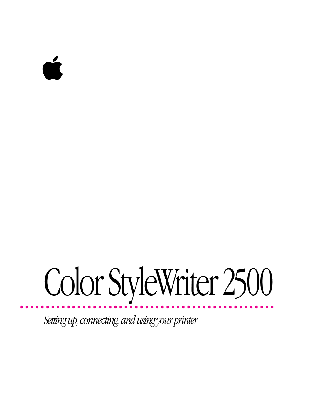 Apple 2500 important safety instructions Color StyleWriter 