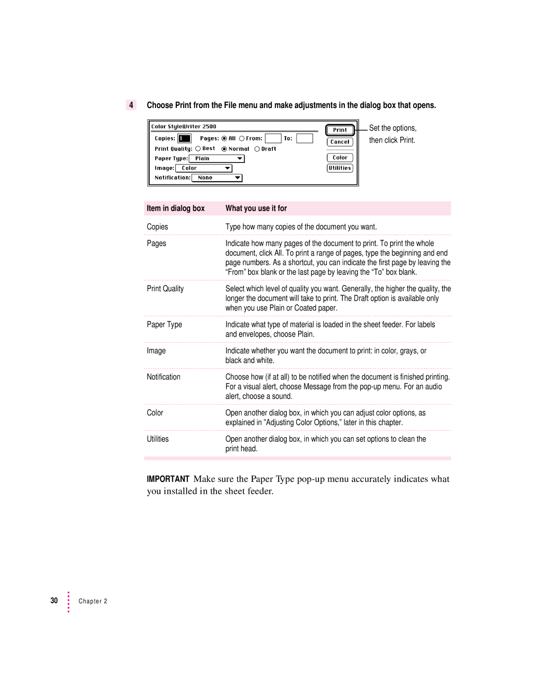 Apple 2500 important safety instructions When you use Plain or Coated paper 