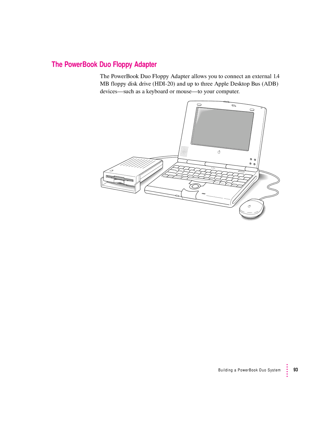 Apple 280C manual PowerBook Duo Floppy Adapter 