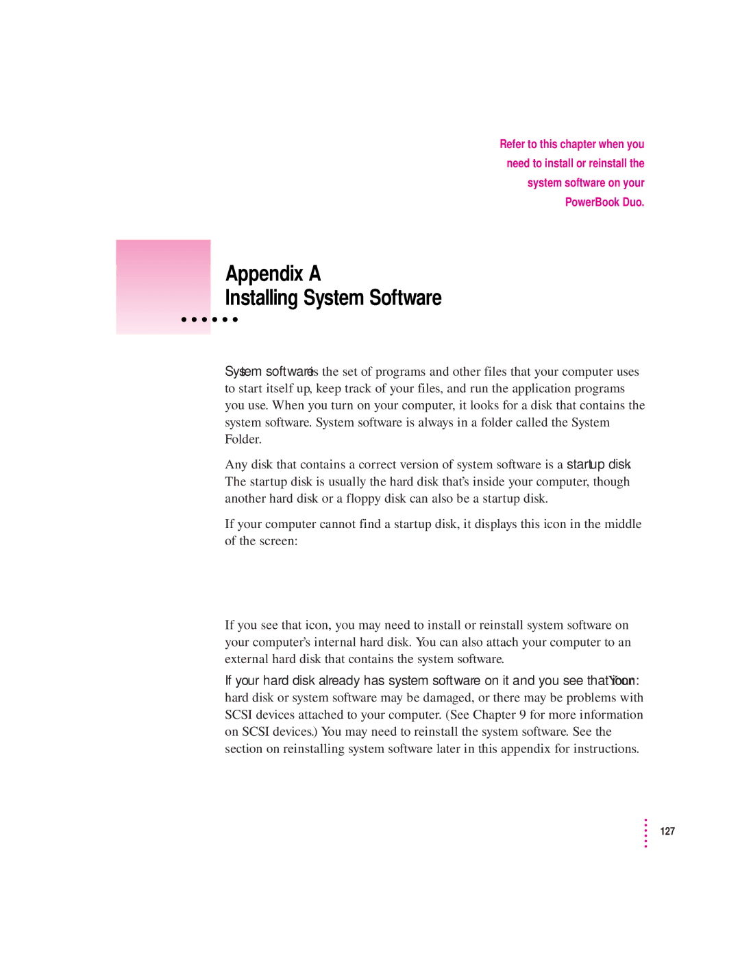 Apple 280C manual Appendix a Installing System Software 