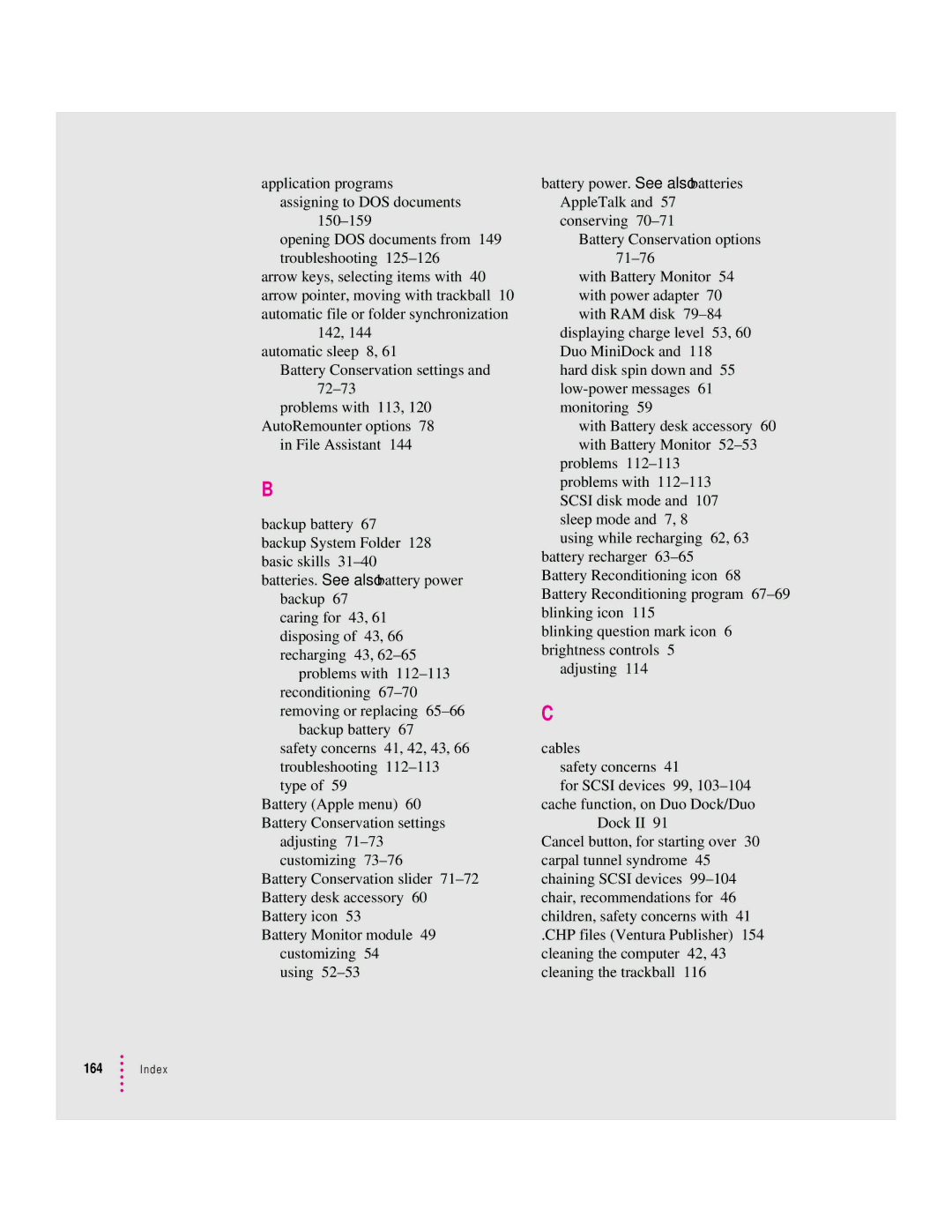 Apple 280C manual Index 