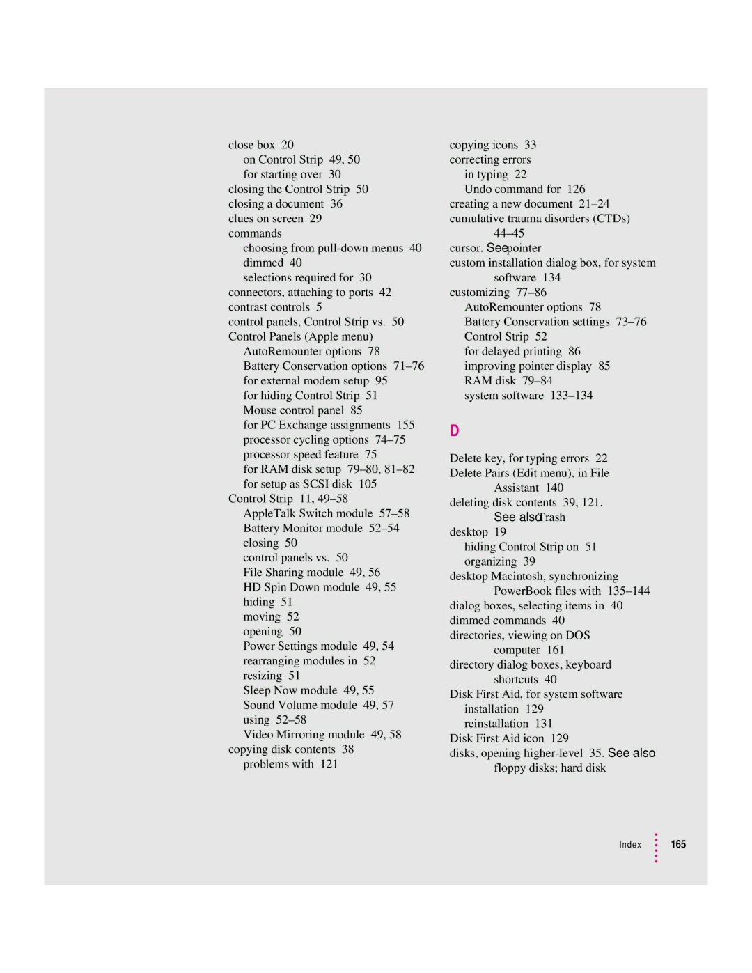 Apple 280C manual Index 