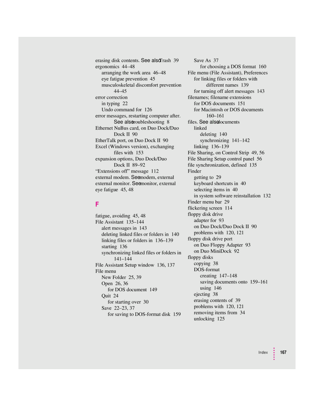 Apple 280C manual Files. See also documents linked 