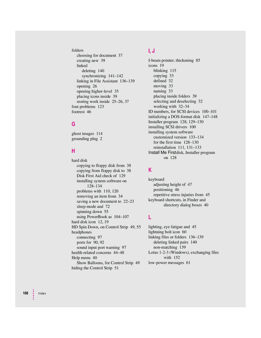 Apple 280C manual Index 