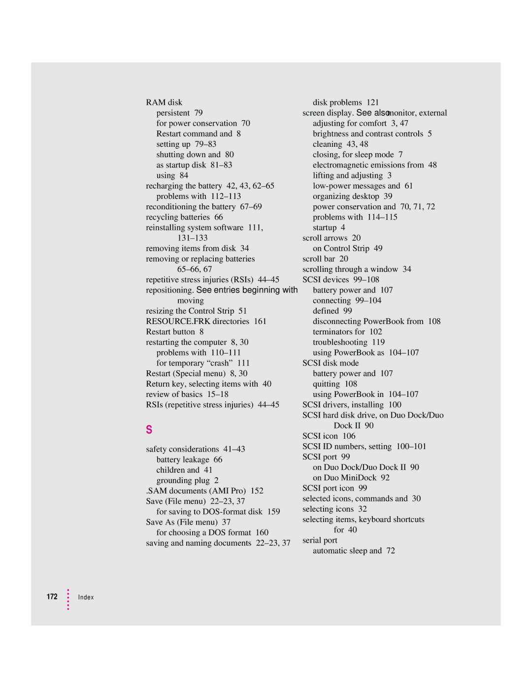 Apple 280C manual Index 