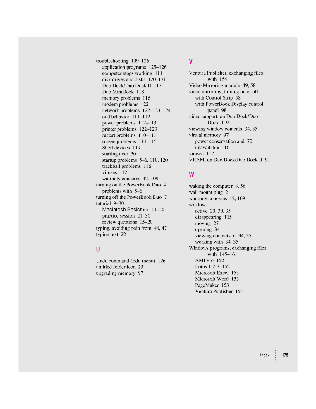 Apple 280C manual Index 