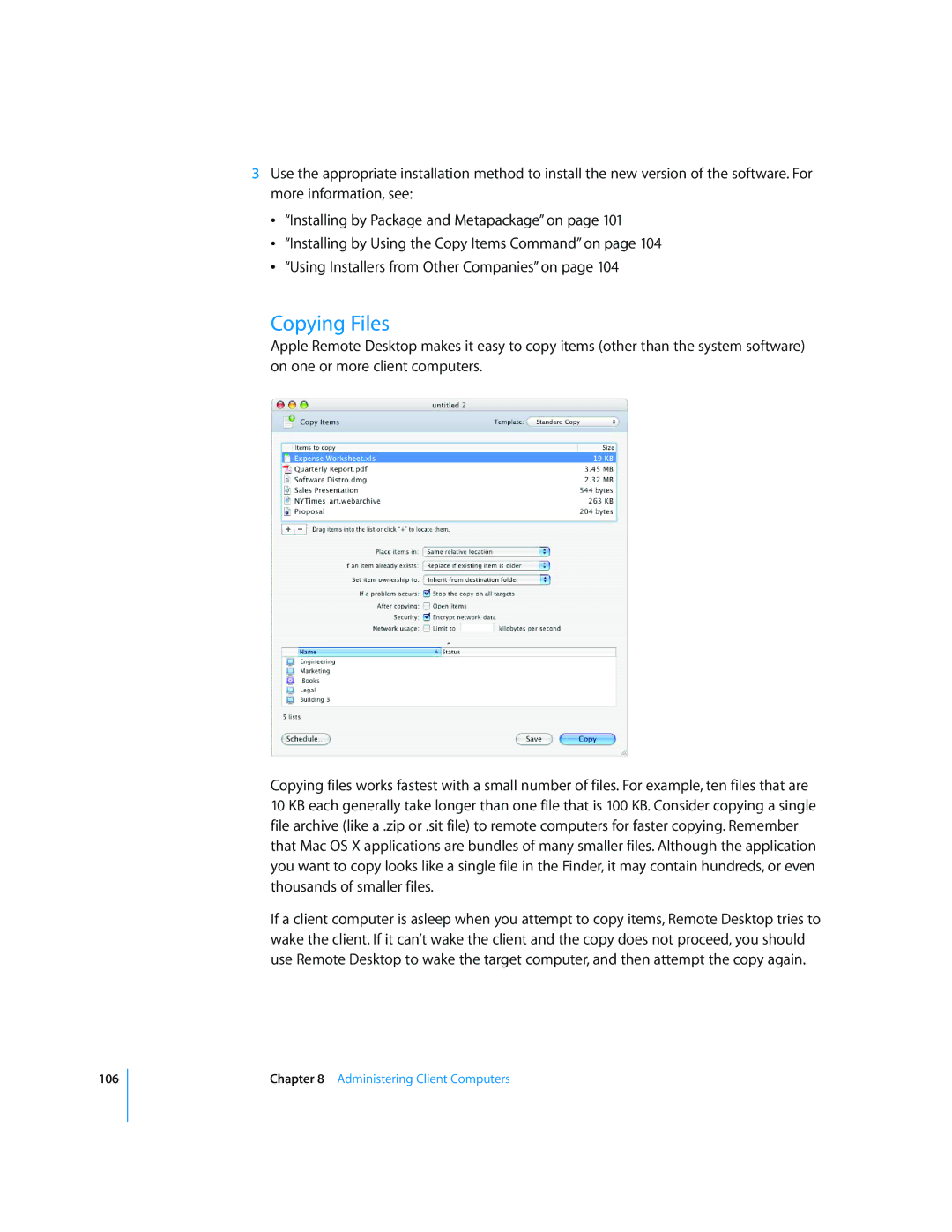 Apple 3 manual Copying Files 