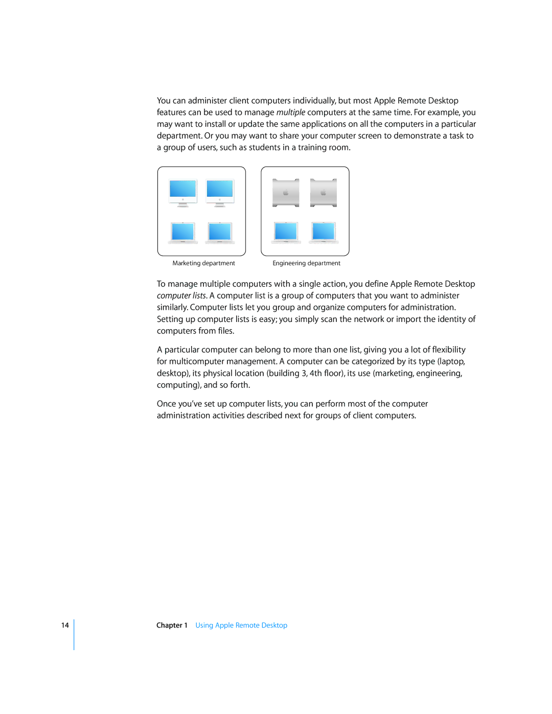 Apple 3 manual Using Apple Remote Desktop 