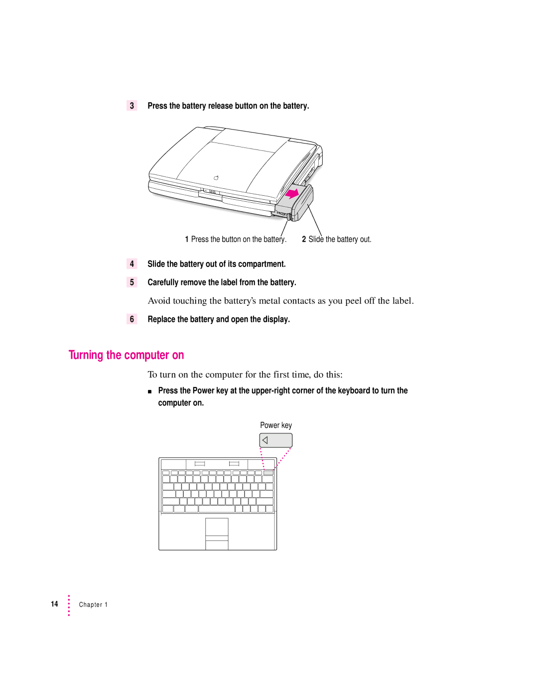 Apple 3400 Series manual Turning the computer on, To turn on the computer for the first time, do this 