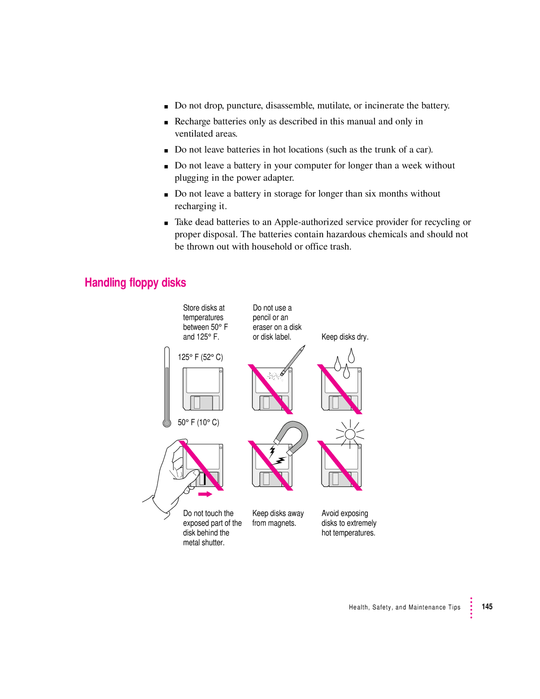 Apple 3400 Series manual Handling floppy disks 