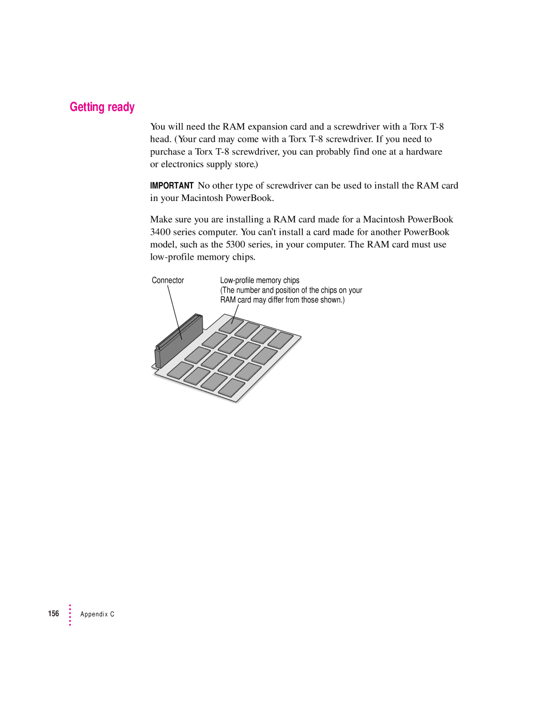 Apple 3400 Series manual Getting ready 