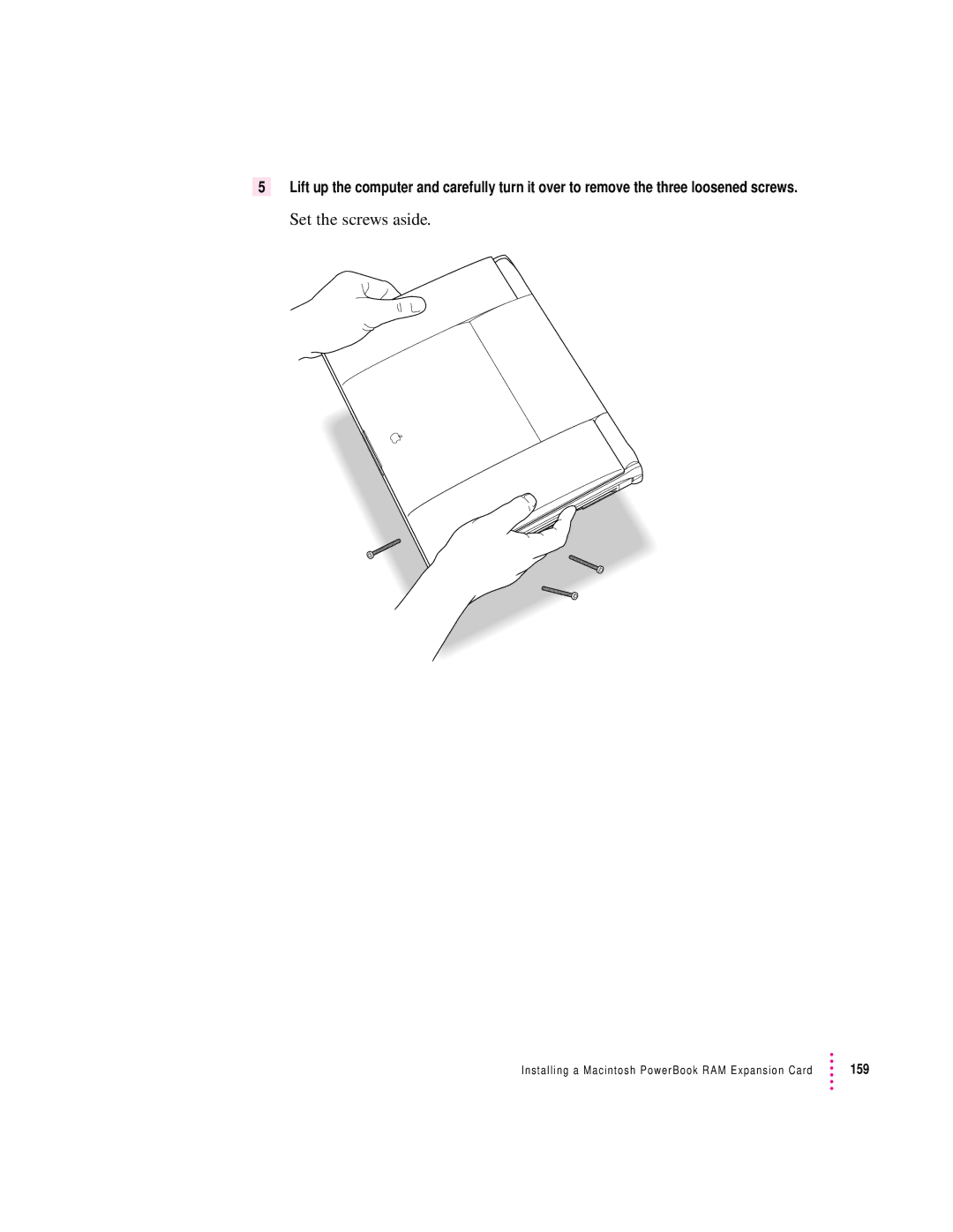 Apple 3400 Series manual Set the screws aside 