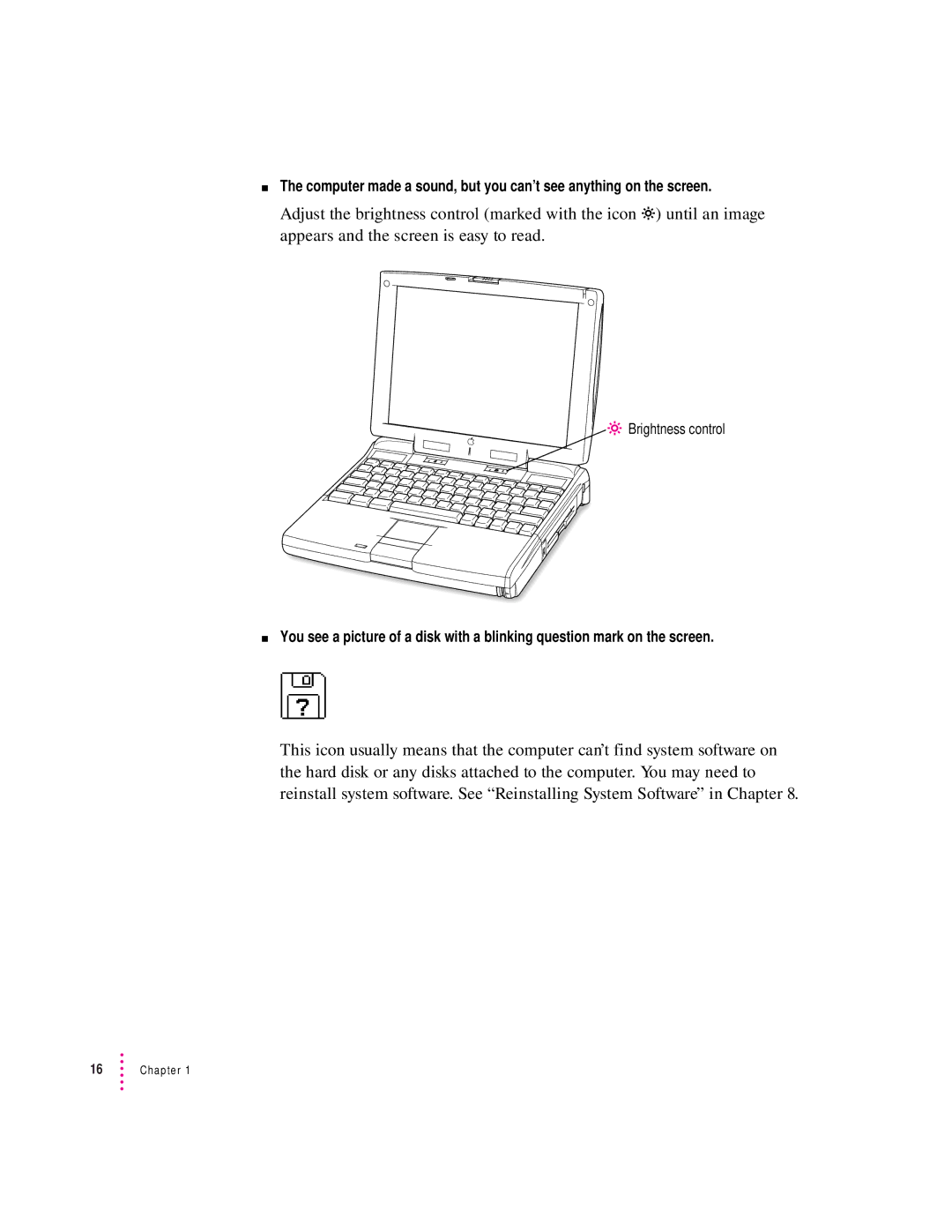 Apple 3400 Series manual ¤ Brightness control 