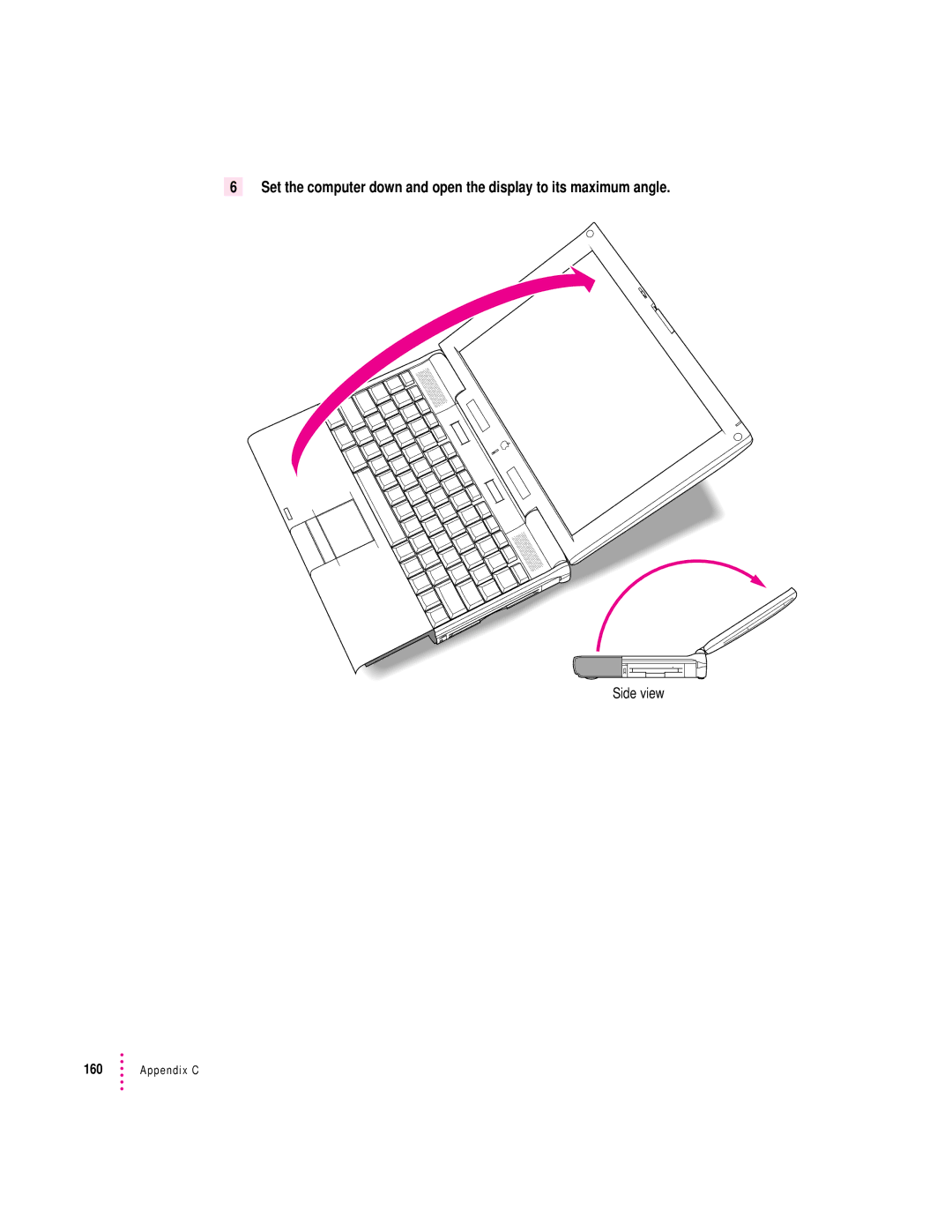 Apple 3400 Series manual Side view 